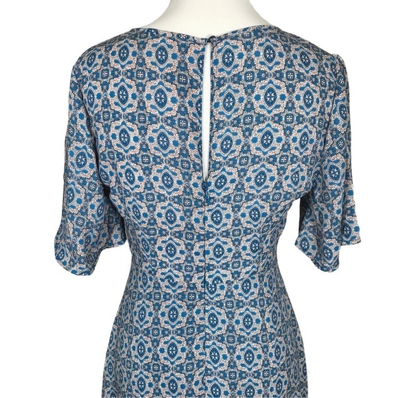 Lush Floral Hearts Flutter Sleeve Dress Size SMALL Retro - Picture 6 of 12